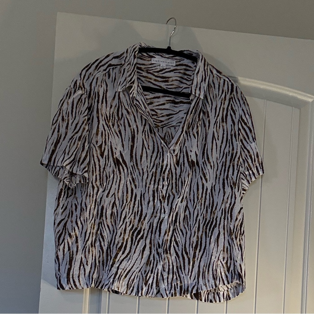 Jane + Delancey Zebra Print Blouse